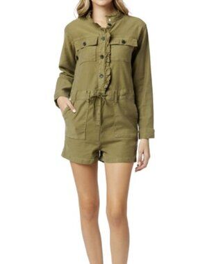 New  HUDSON UTILITY olive green ROMPER SIZE L